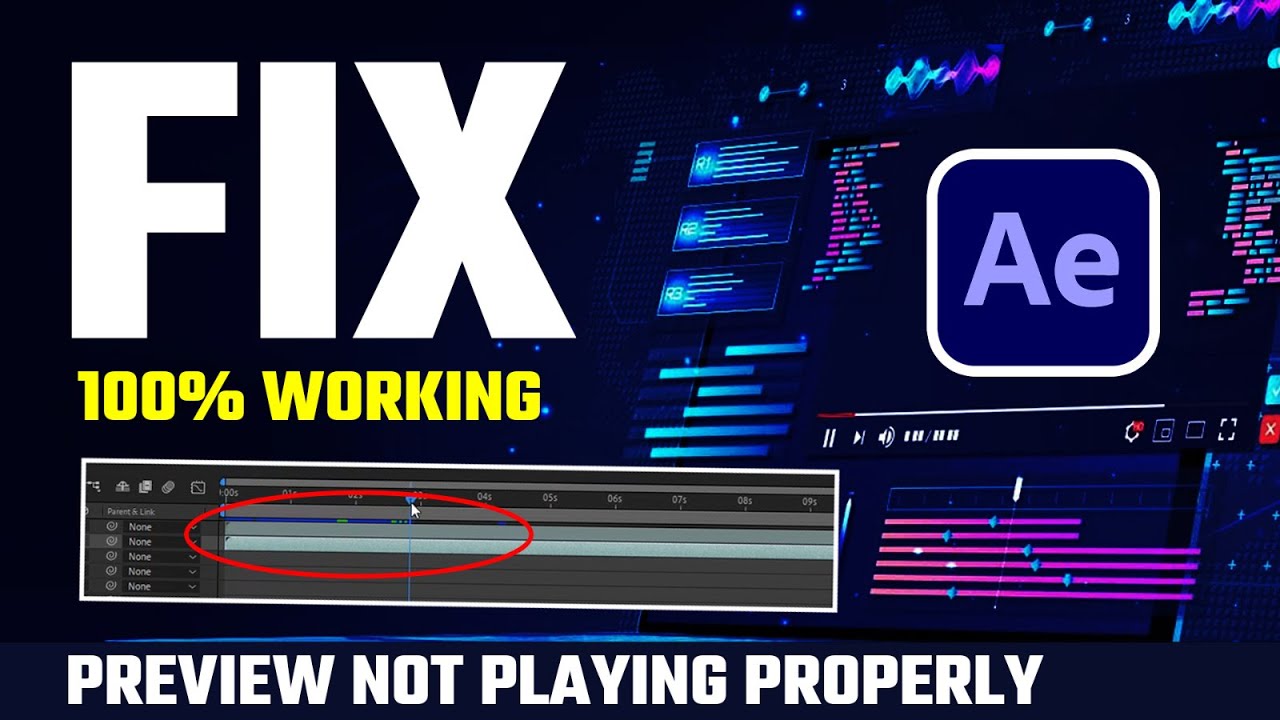 How To Fix Adobe After Effects Preview Not Playing - Preview Video Is Not Playing in After Effects