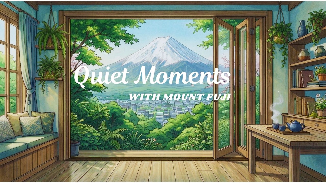 Lofi Work Space 🌿 Mount Fuji in Tranquility🌿Deep Focus on Study🌿Work Concentration