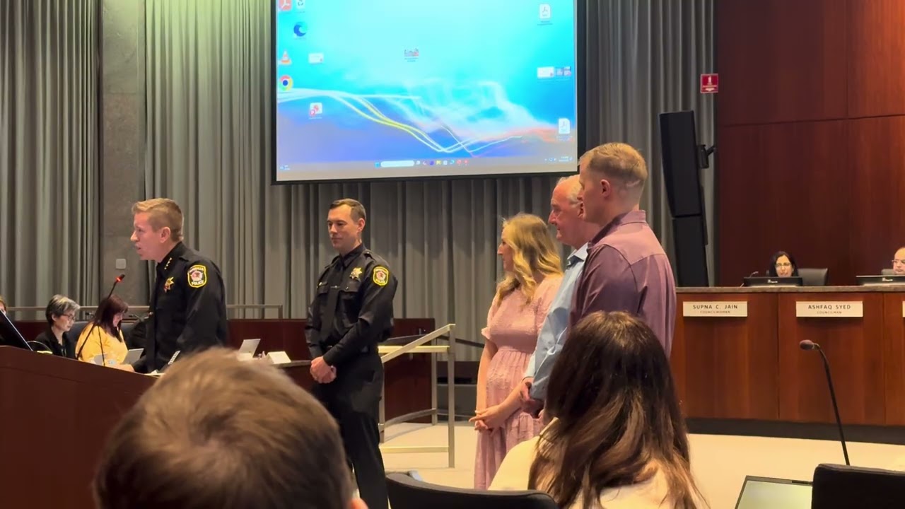 Naperville City Council meeting honoring hero’s who saved Daniel Forrest