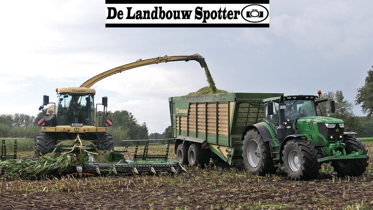Mais hakselen 2019 | Kappelhof | Krone Big X 1100, 12 rows | John Deere 6215 R | Fendt 724 + 313