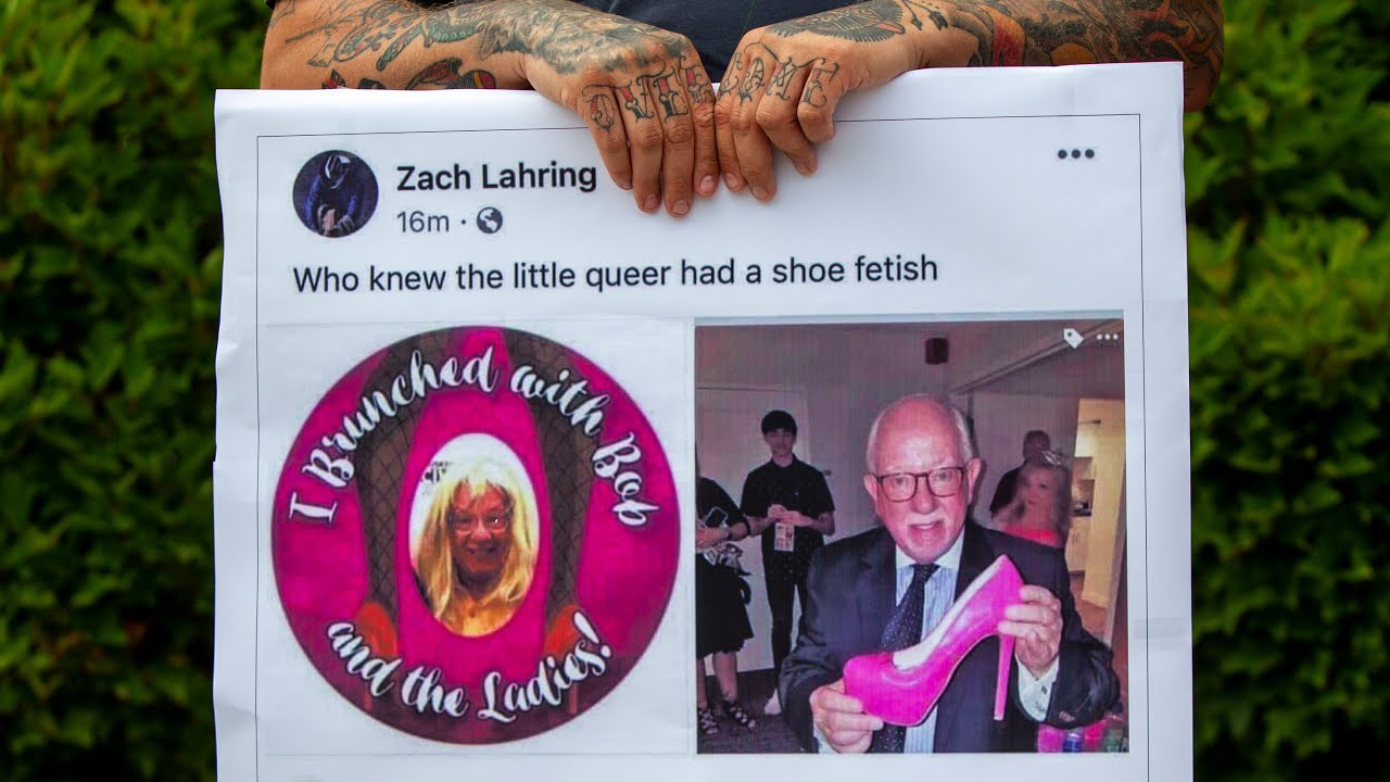 Crowd protests rhetoric of Muskegon County Commissioner Zach Lahring