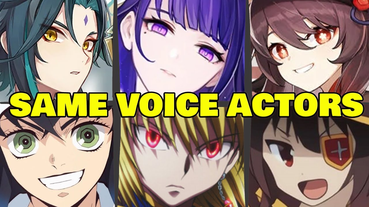 Genshin impact All Characters Japanese Dub Voice Actors Seiyuu Same Anime Characters