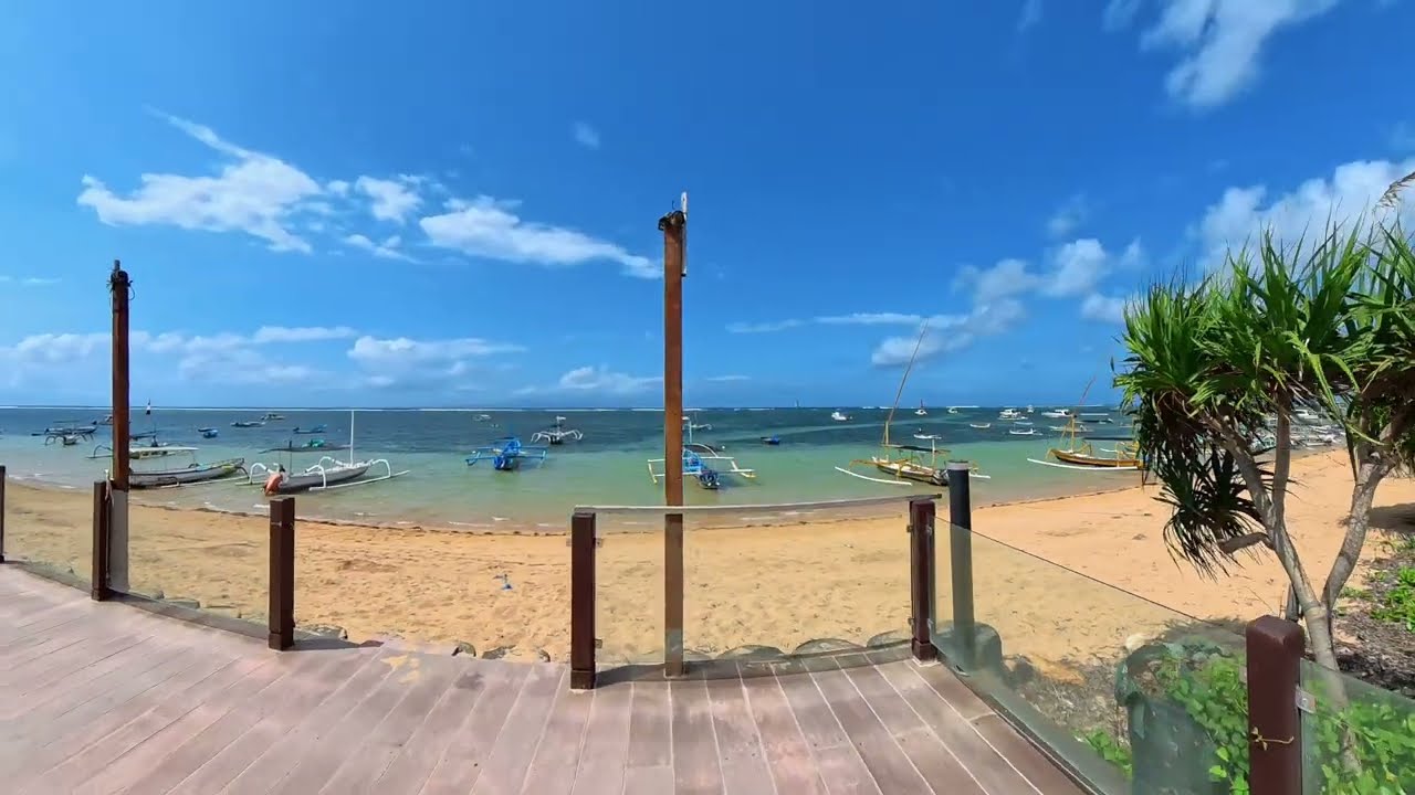 Walking Around Sanur, Bali 🌴 | Beaches, Cafés & Local Shops Tour | 4K