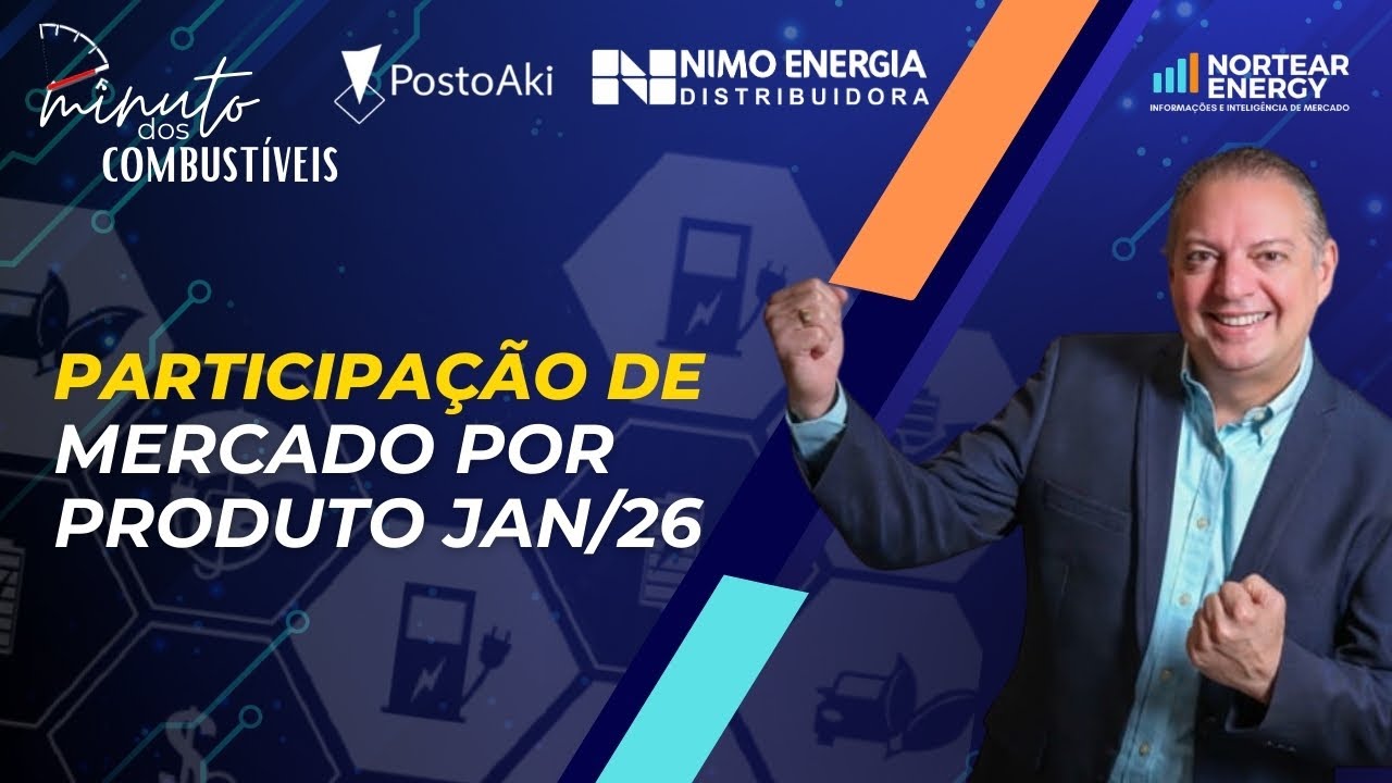 Participação de Mercado por Produto Janeiro 2026 | Minuto dos Combustíveis