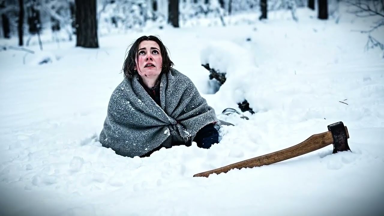 Wolf protects woman from bear attack | In the frozen forest | A wolf saved her from a bear