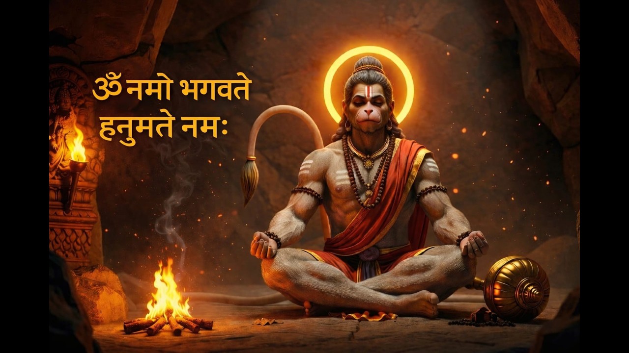 ॐ नमो भगवते हनुमते नमः | Most Powerful Hanuman Mantra | Remove Fear & Negative Energy Instantly