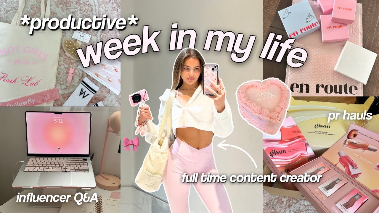 a *PRODUCTIVE* week in my life (as a full time content creator) 📸