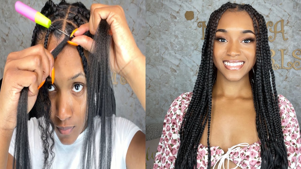 HOW TO ACHIEVE KNOTLESS BRAIDS FOR BEGINNERS |CROCHET METHOD