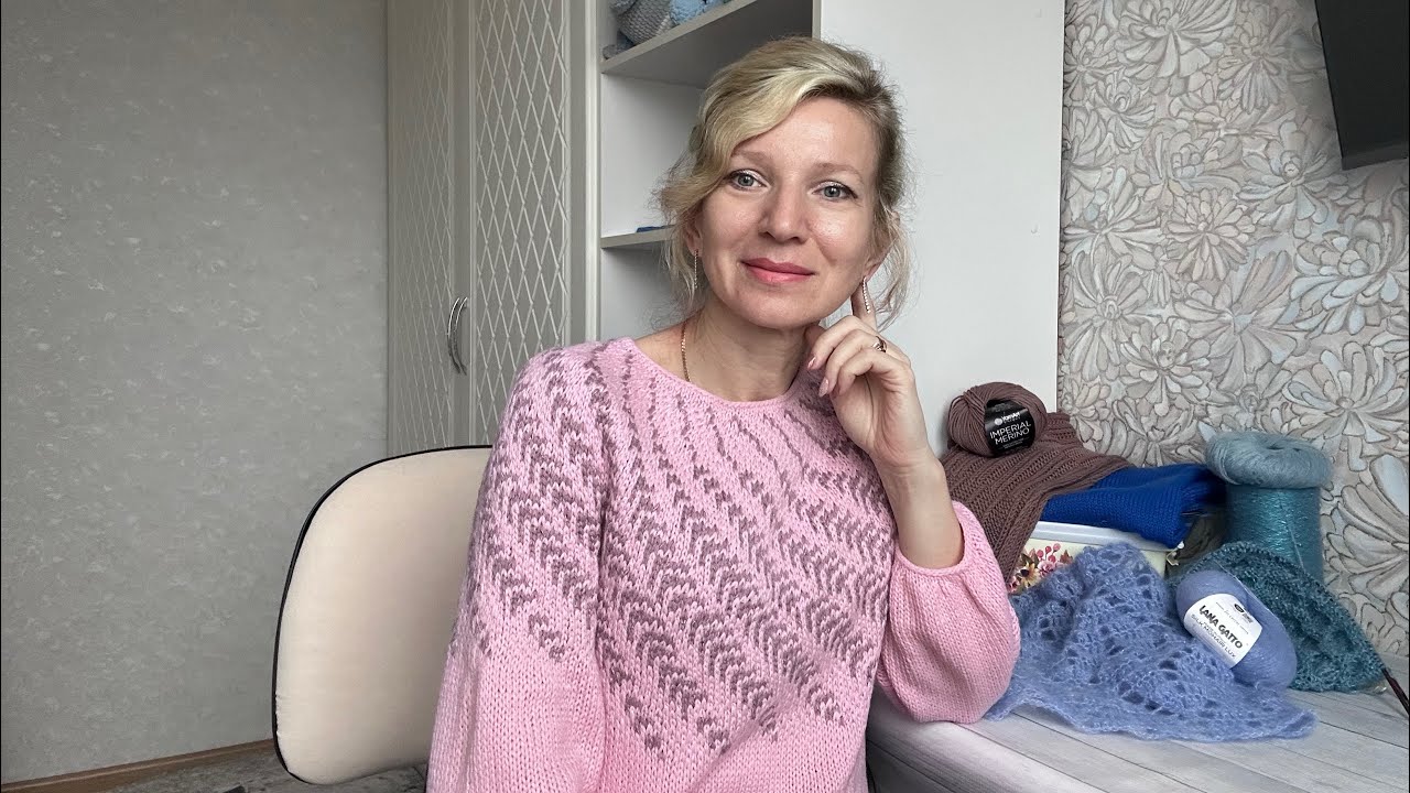 Вязальная неделя. / Готовая работа и новый процесс 🧶