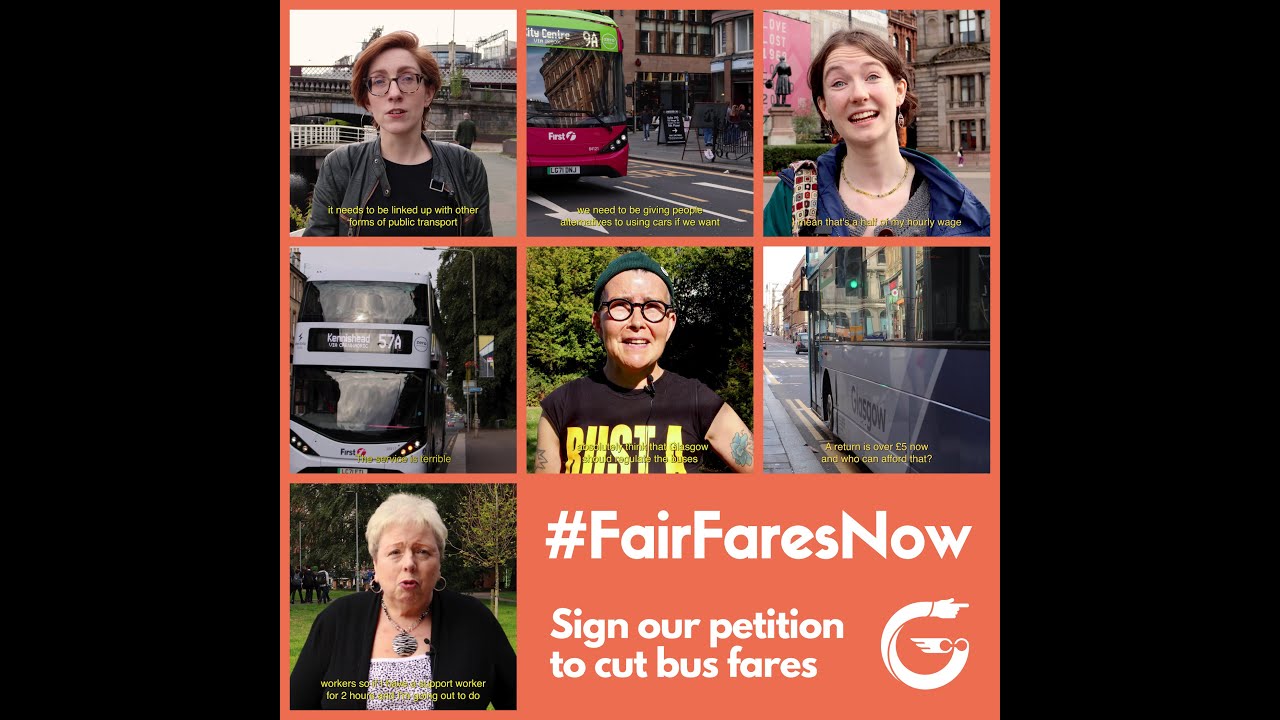 Fair Fares Now! Join Get Glasgow Moving's campaign to cut bus fares