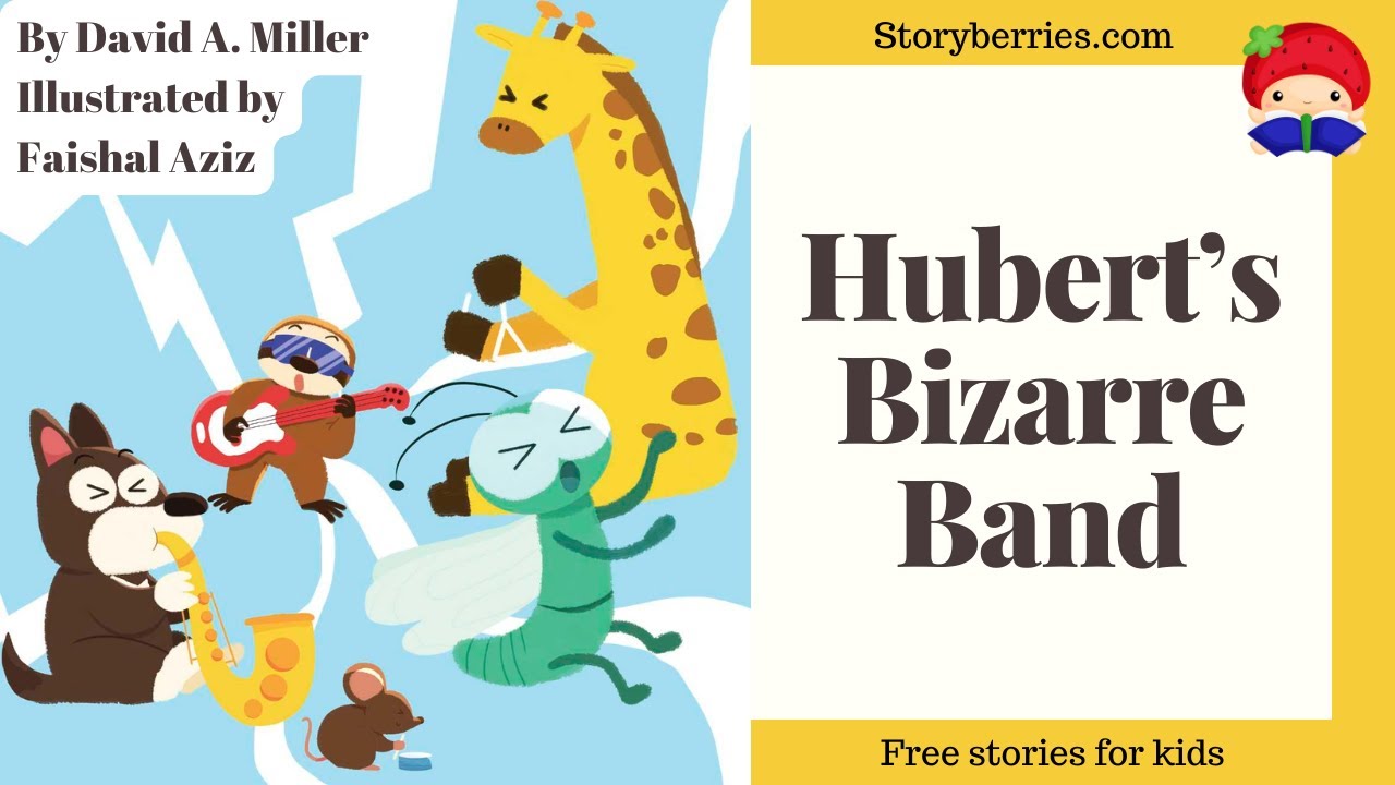 HUBERT'S BIZARRE BAND 🍓 Read along animated picture book with English subtitles 🍓 #music #motivation