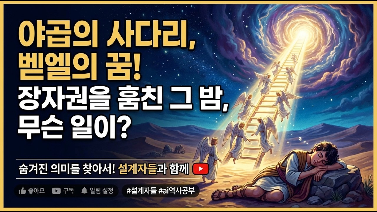 😱야곱, 형을 속이고 도망친 죄인의 꿈?! 천사의 계시, 벧엘의 사다리🪜