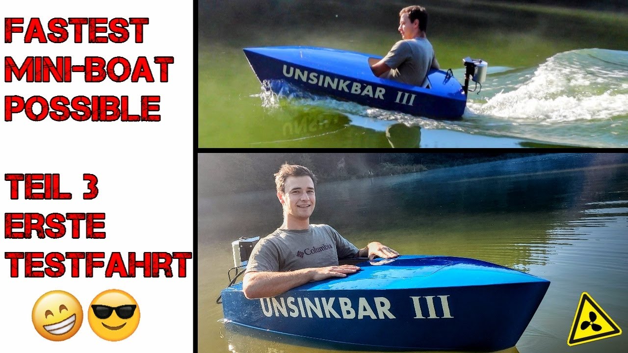 Die erste Testfahrt der Unsinkbar 3 | selbstgebautes DIY Elektroboot Teil 3/4
