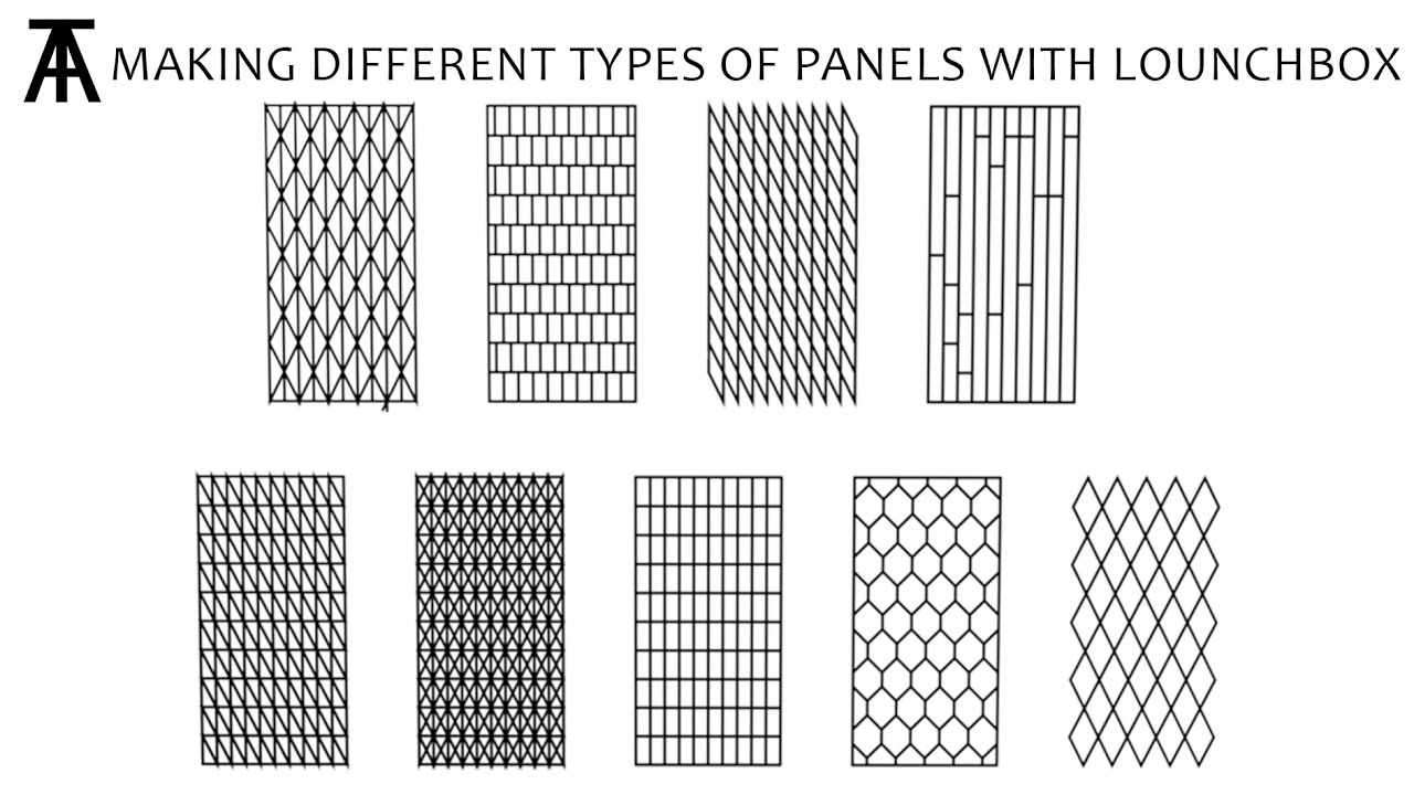 Making different types of panels with GRASSHOPPER LUNCHBOX