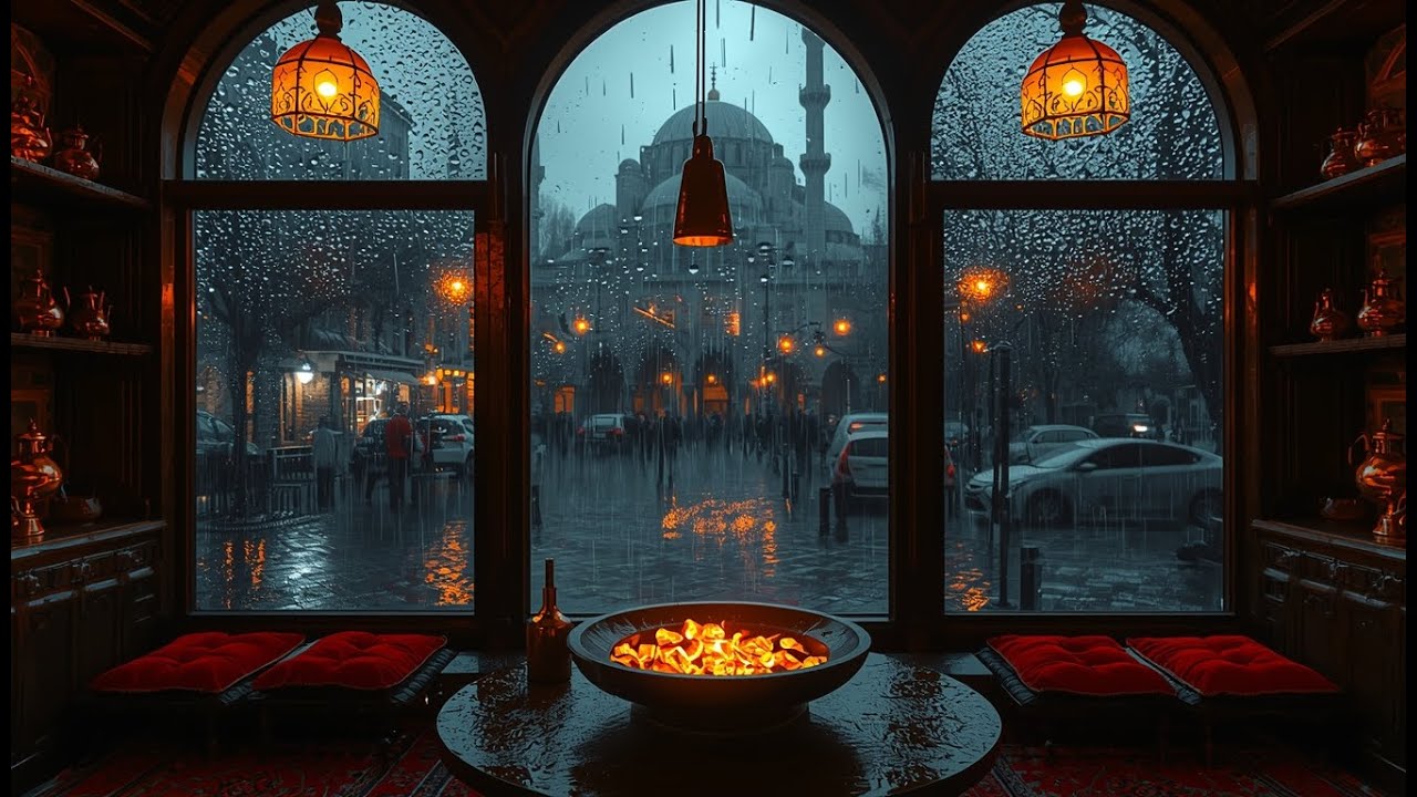 Yağmurlu İstanbul ☔ 2 Saat UYKU Müziği | Yağmur Sesi | 432 Hz