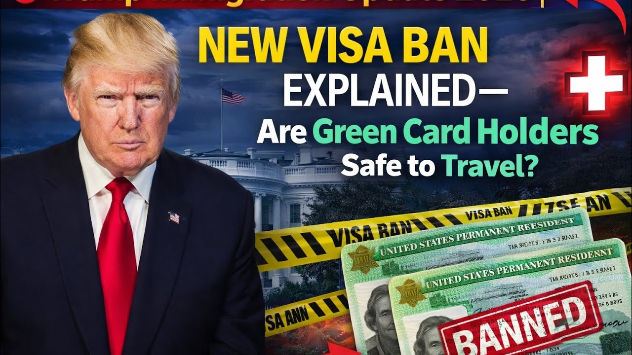 🚨 Trump Immigration Update 2026 | New Visa Ban Explained – Are Green Card Holders Safe to Travel?