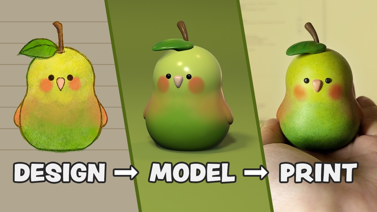 From concept art to 3D model to 3D print (how to design 3D printable models from scratch - tutorial)