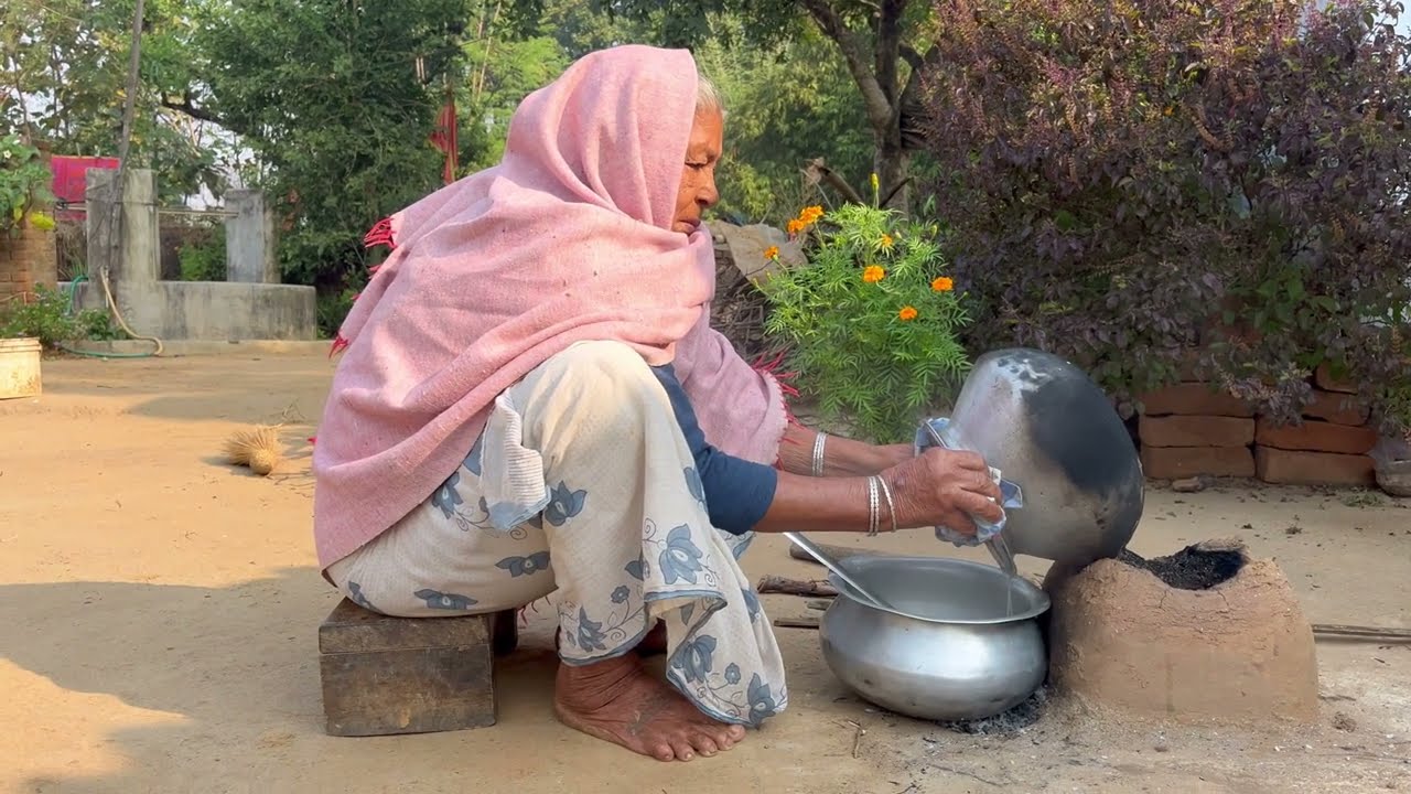 Grandma Cooking Rice
