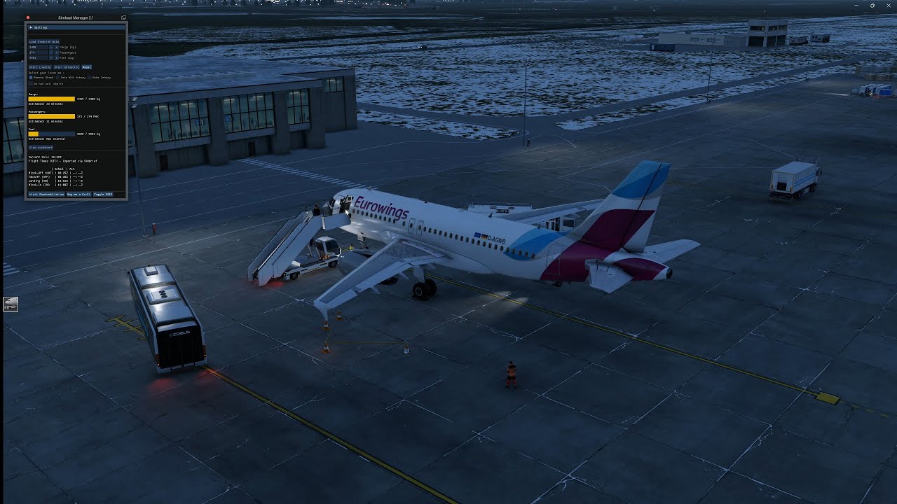Guide: Boarding und De-Boarding mit Simload Manager, Simple Ground Equipment + TOBUS im X-Plane 12