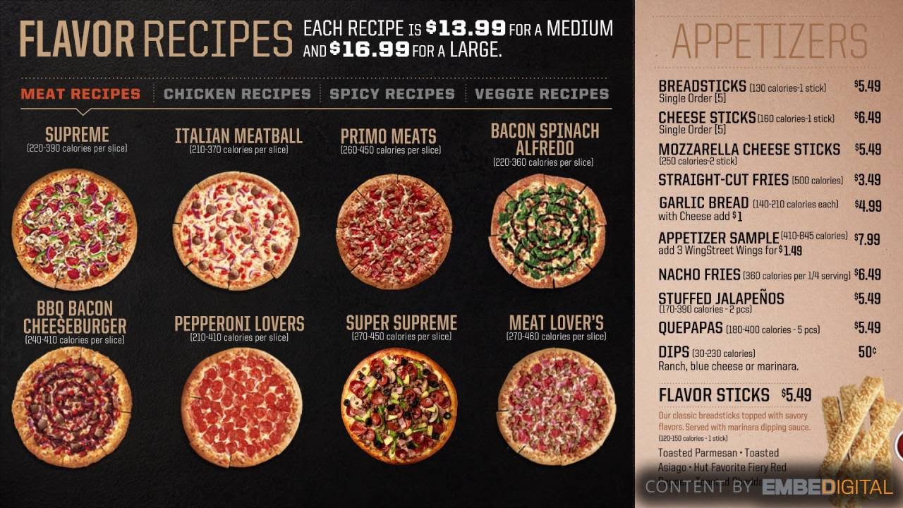 Pizza Hut | Dine-In Menu 2