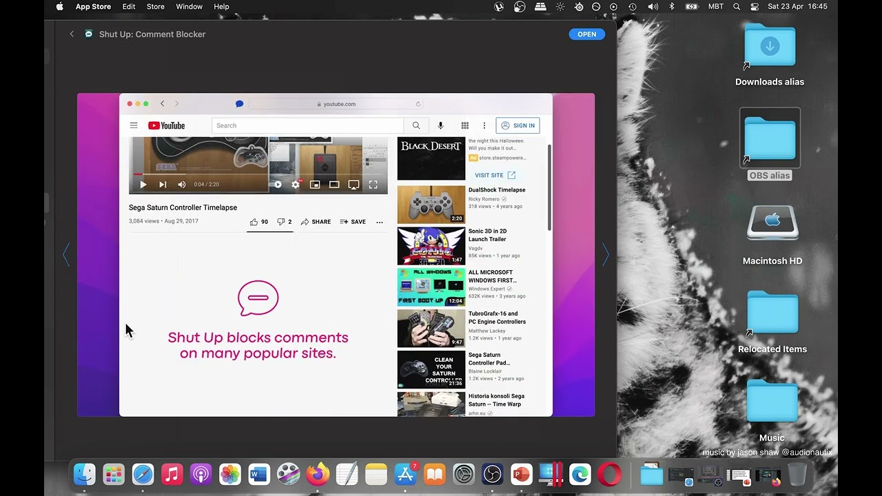 Shut Up Comment Blocker App [MAC] Basic Overview - Mac App Store