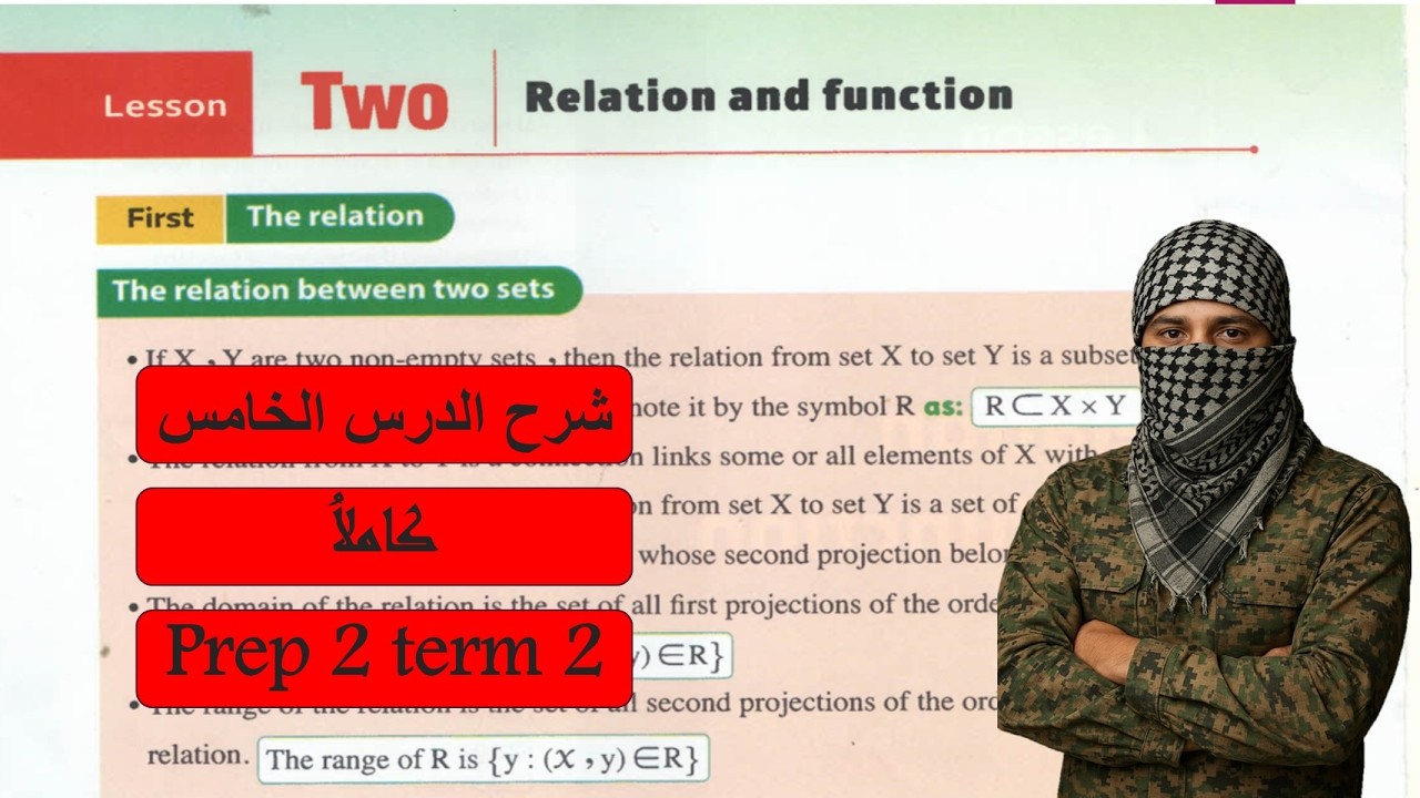 Math prep2-Term2-lesson 5 Relation and Functionشرح ماث تانية اعدادي لغات الدرس الخامس 2026