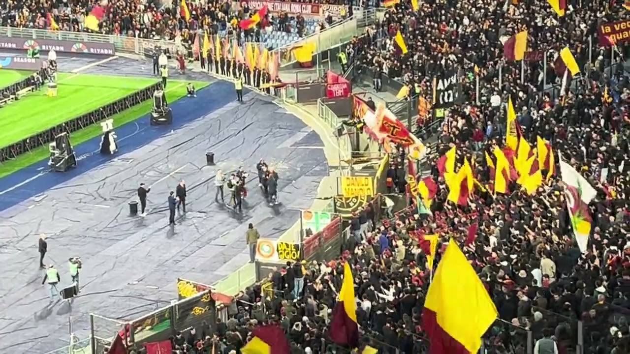 6/4/25 AS Roma - Juventus 1-1 ... la passerella d'onore a ''LODE A TE ROBERTO PRUZZO'' !!!