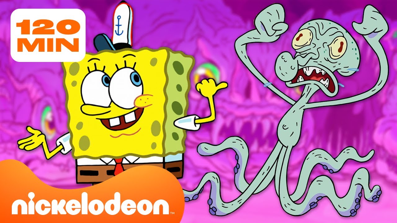 Губка Боб | Монстры в Бикини Боттом! | 2-часовая подборка | Nickelodeon Cyrillic