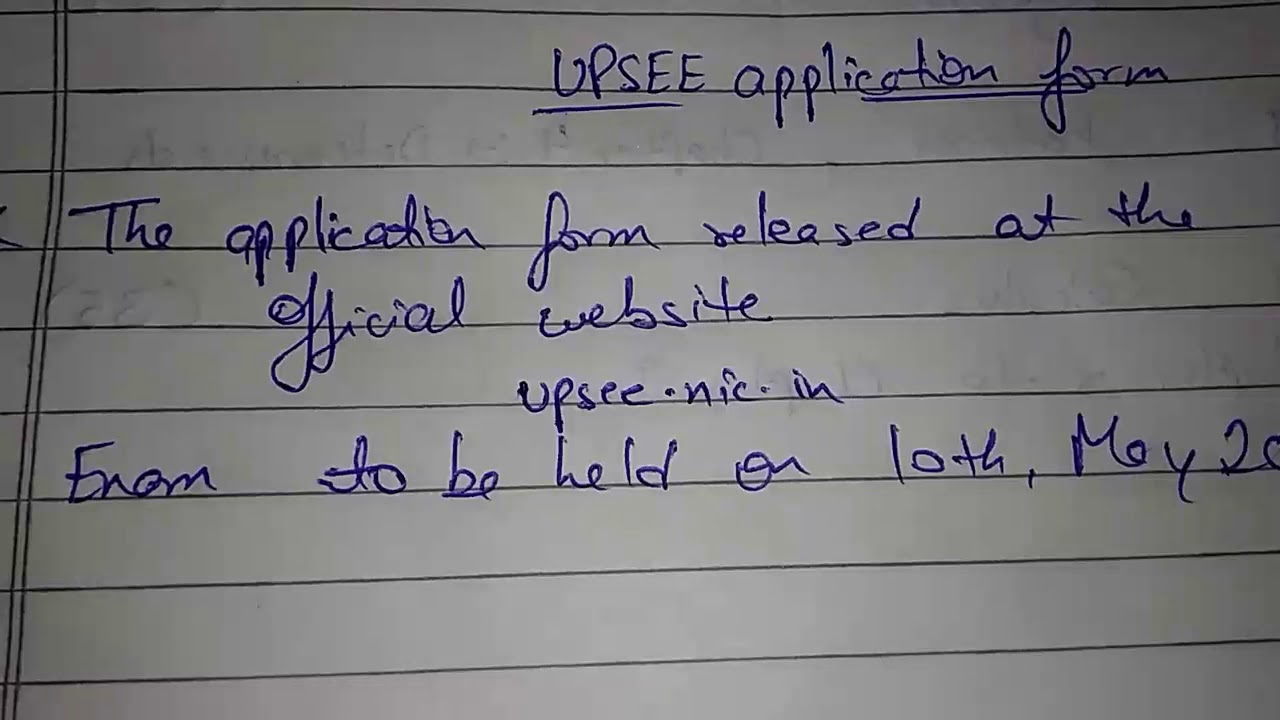 UPSEE application form released 2020 || upsee entrance exam 2020 application form