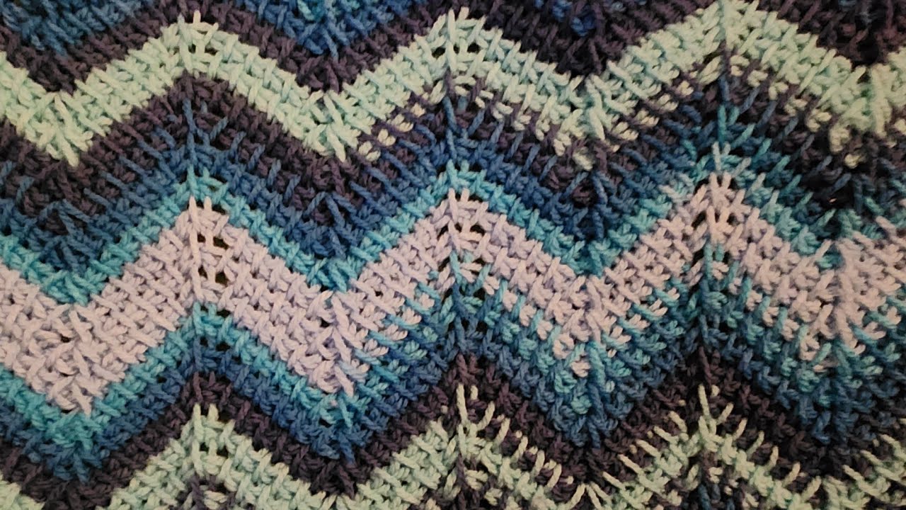 The Tunisian Chevron Stitch - a Tunisian Crochet Tutorial!