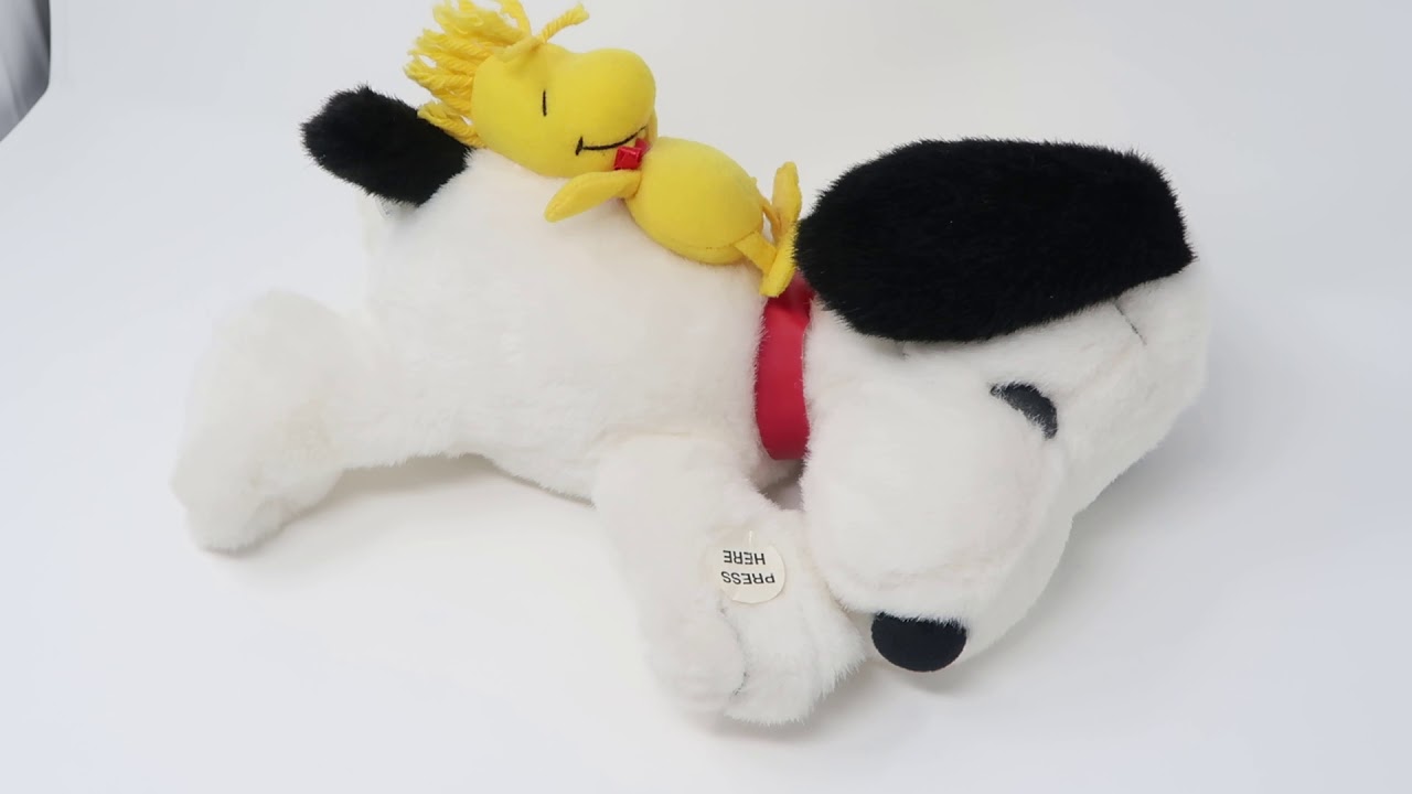 Nap time with Snoring Snoopy and Woodstock - Peanuts Animated Plush | CollectPeanuts.com