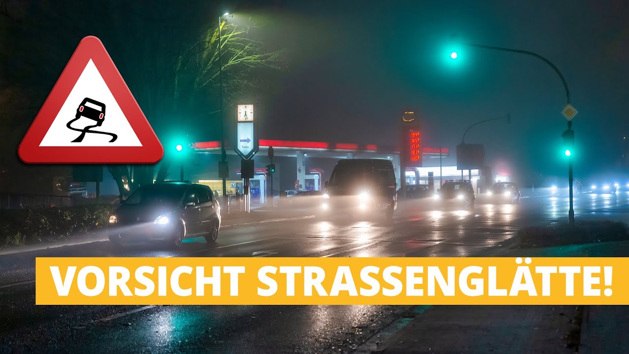 Wetter morgen: Vorsicht! Nachts t&uuml;ckische Stra&szlig;engl&auml;tte