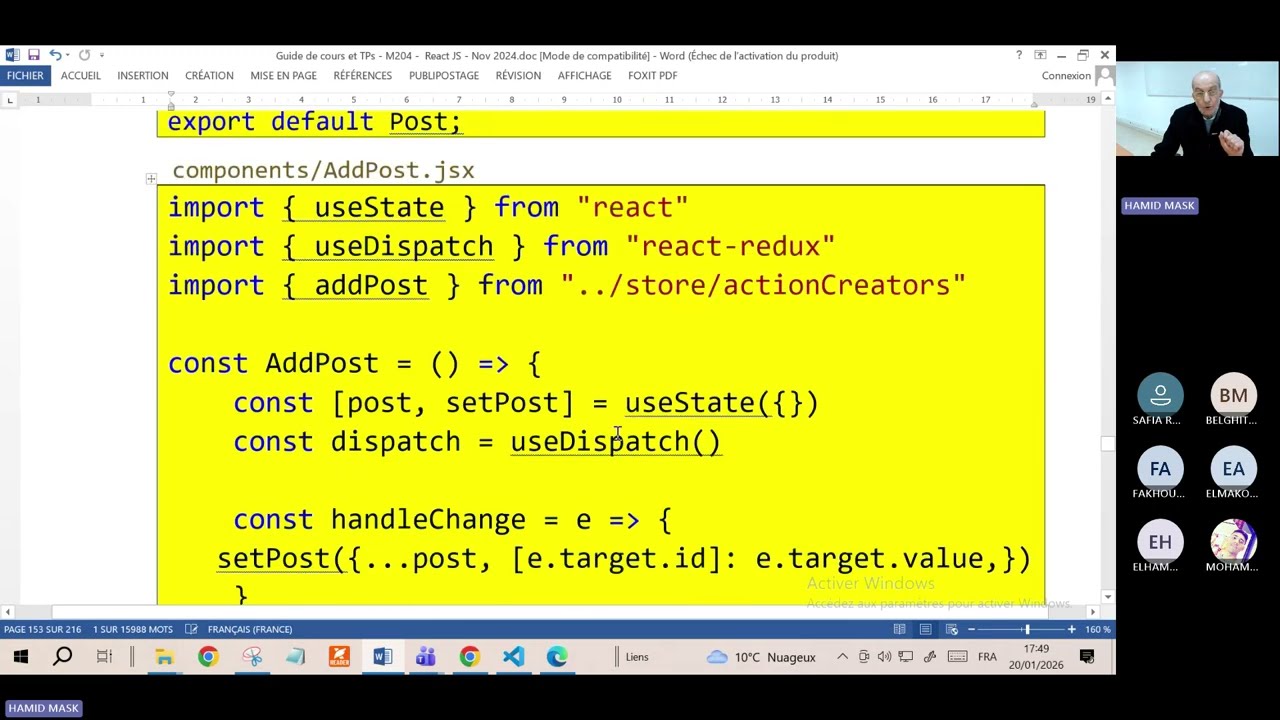React js - Part013 - Redux - Gestion de Posts - Application fruiterie