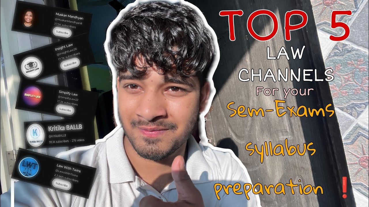 Top 5 Law channels for your Sem-Exams Preparation ❗ BALLB | LLB