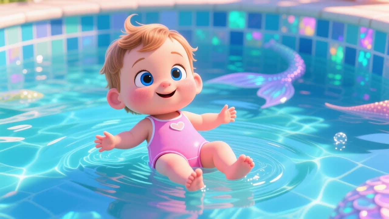 Mermaid 123 Pool Day 🧜‍♀️🌊 | Learn Numbers 1–20 for Kids | Fun Counting Song for Toddlers |