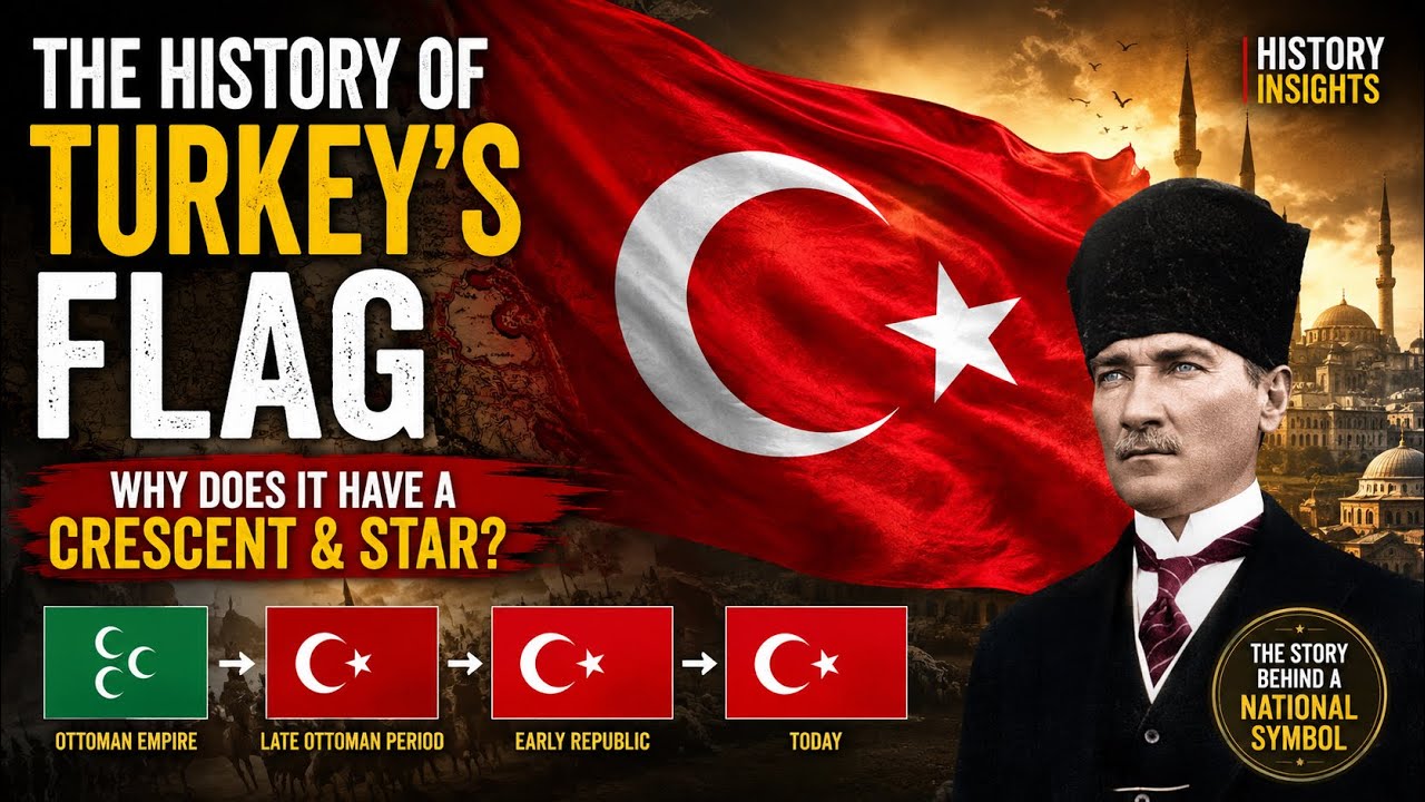 The History of Turkey&rsquo;s Flag 🇹🇷 | Why Does Turkey&rsquo;s Flag Have a Crescent & Star?