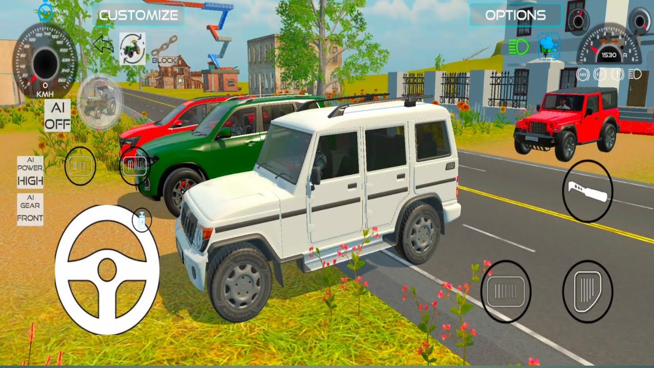 Modified Mahindra Scorpio and Red Thar🕹️ Uploading4| Indian Cars Simulator 3D || Android Gameplay ||