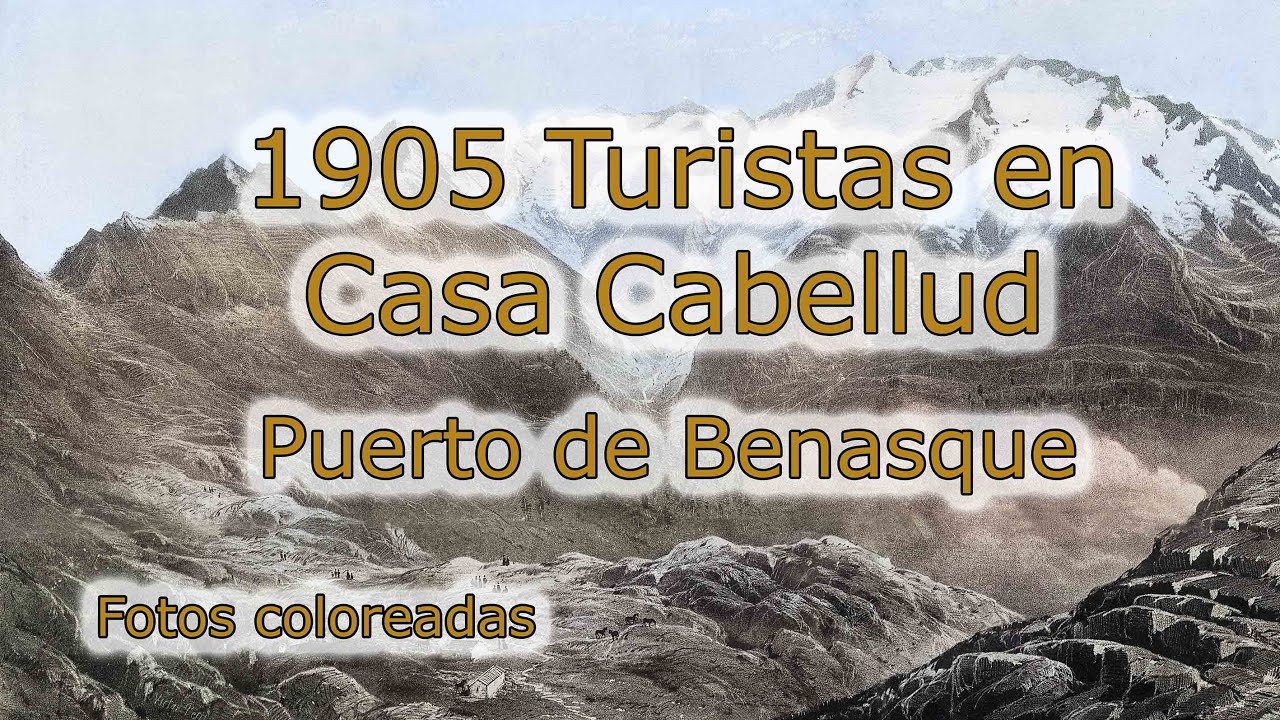 Turistas en Casa Cabellud. Puerto de Benasque.