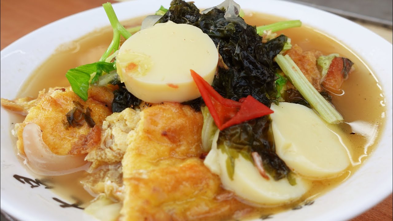 Прозрачный суп с омлетом | Рецепт супа | Тайская еда | Уличная еда | Прозрачный суп с водорослями