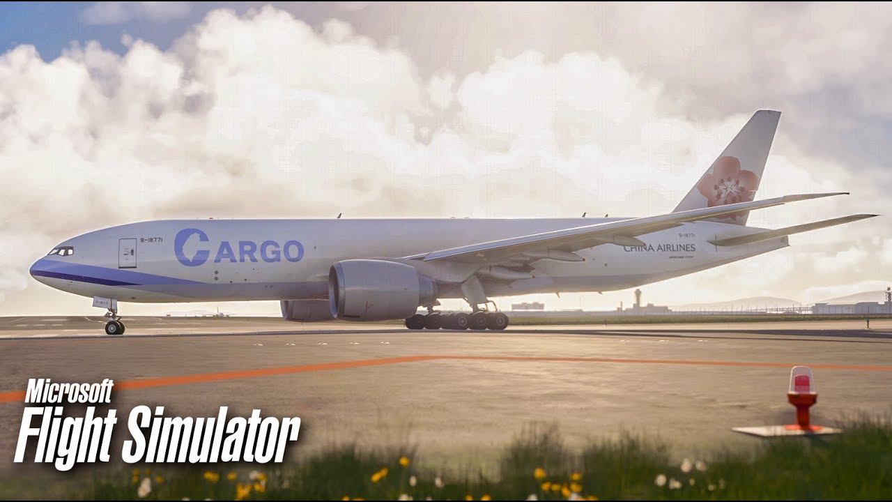 Microsoft Flight Simulator 4K — Осака Кансай — Тайбэй — Boeing 777-F (полный полёт)