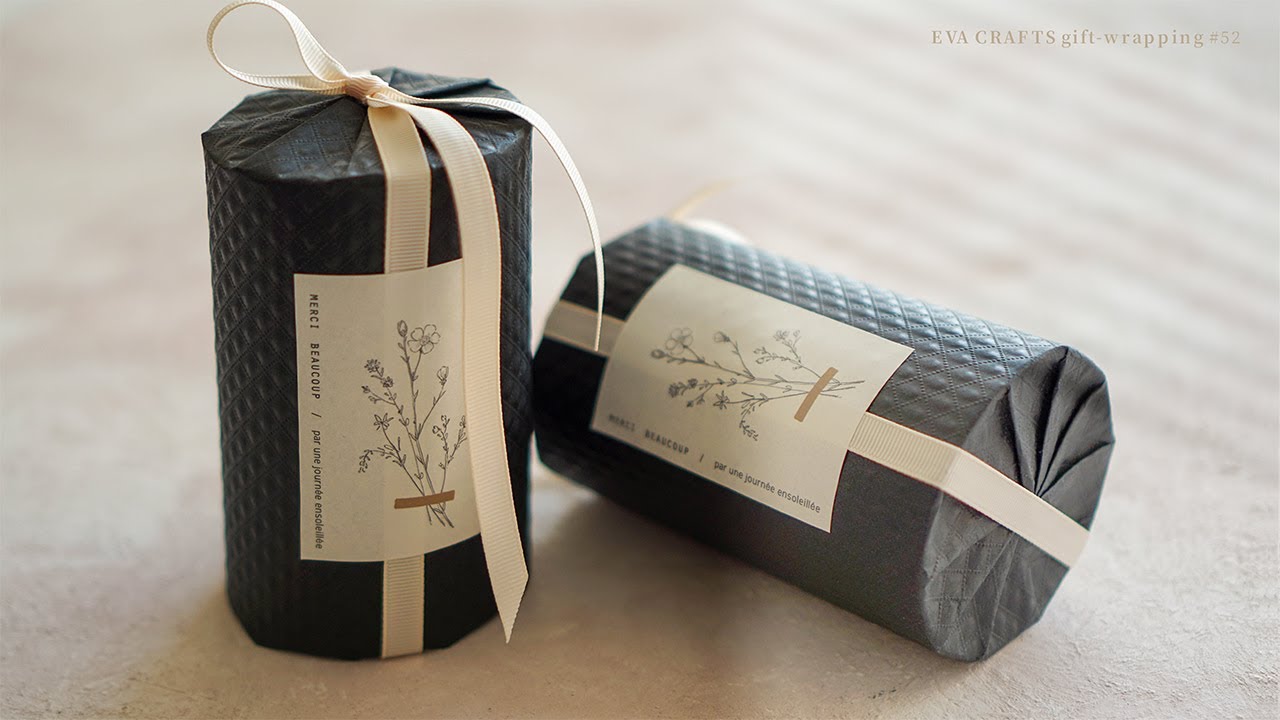 (ENG) 원통 선물포장법 - 선물포장 예쁘게 하는법 -Gift wrapping /How to wrap a gift