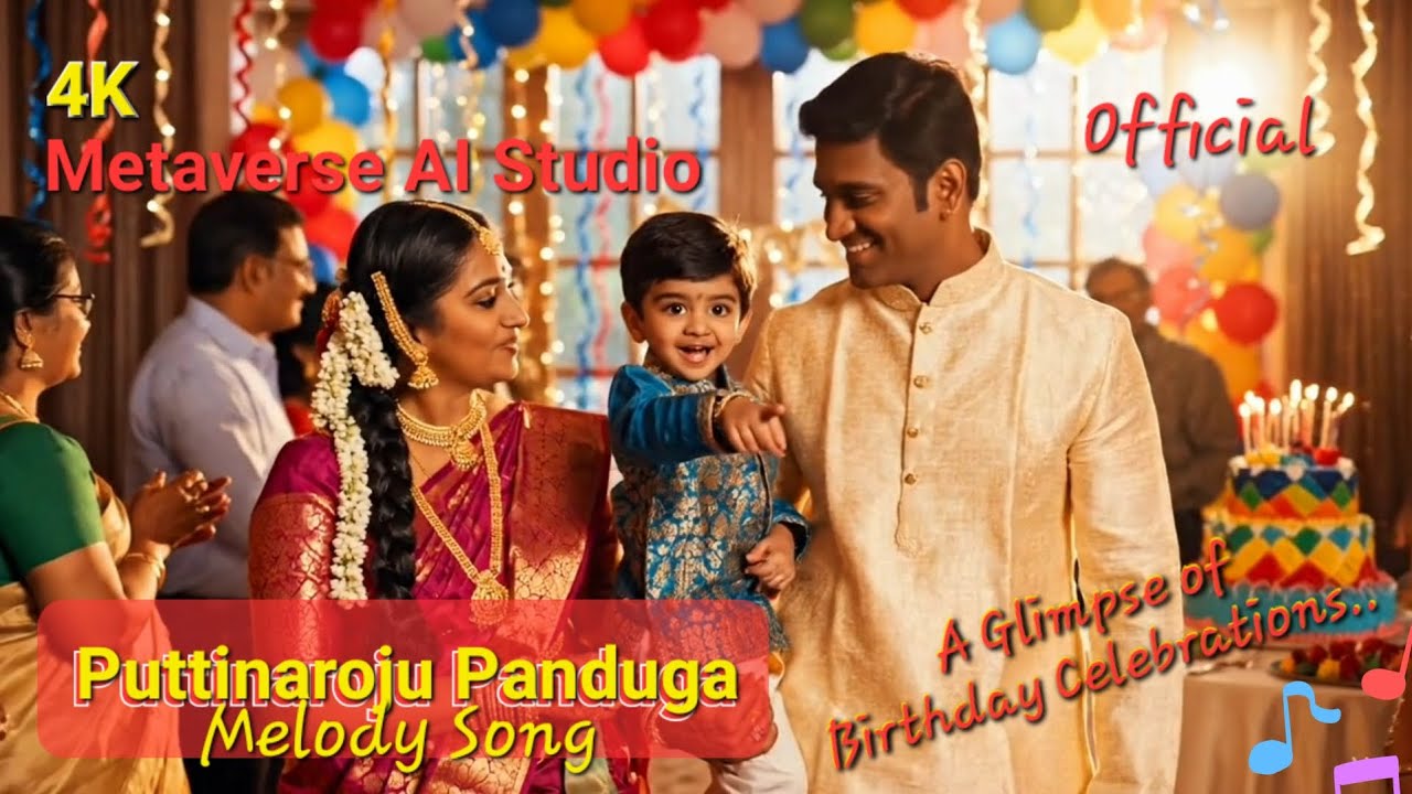 Puttinaroju Panduga Song Ver 1.0@MetaverseAIStudio #happybirthday #celebration #song 