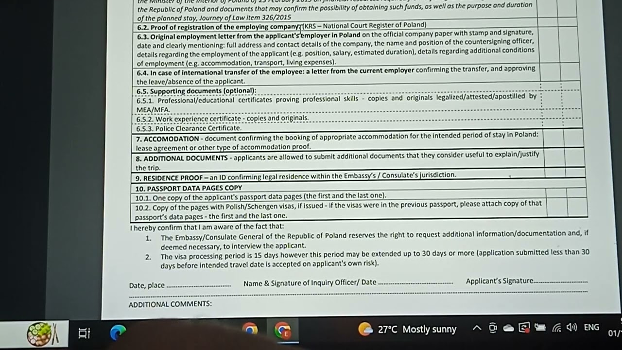 POLAND EMBASSY WORK VISA CHECKLIST| ORIGINAL AND PHOTOCOPY DOCS INFO| DOCS ARRANGEMENT