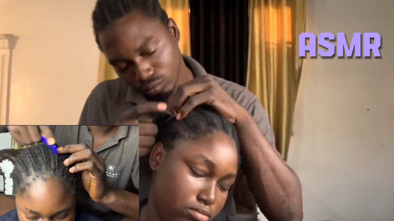 ASMR | Checking my Sister Scalp For Lice, Scalp Scratching, Massage, Head Massage | No Talking 