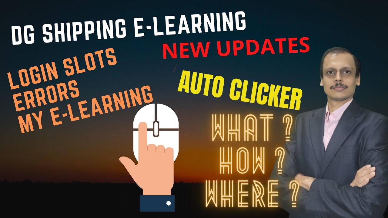#DGSHIPPING ELEARNING NEW UPDATES / AUTO-CLICKER / MY E-LEARNING🔥🔥 #ELEARNING