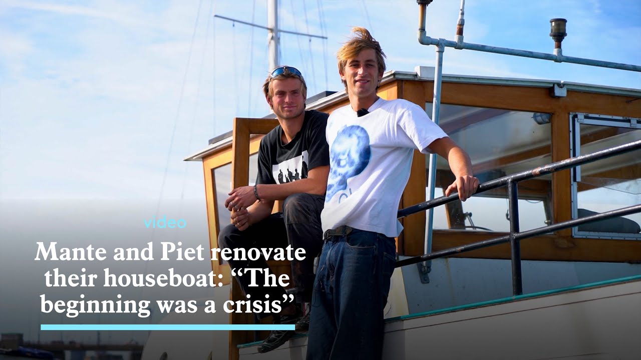 Video | UvA-studenten Mante en Piet omzeilen woningnood door oud schip te kopen