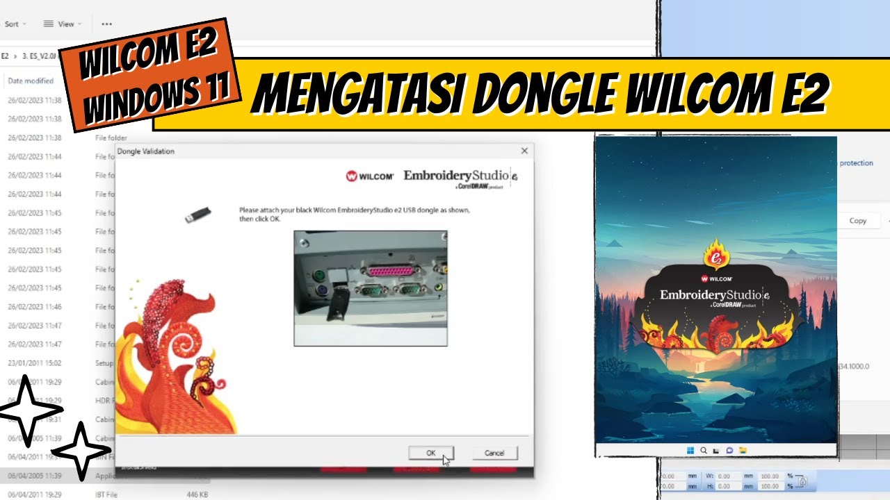 Mengatasi install wilcom e2 win 11 Dongle