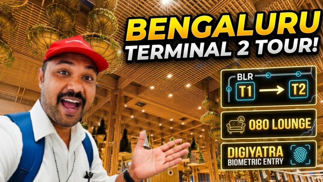 I Can't Believe This is an Airport! 😱 பெங்களூர் T2 Full Guide (T1 to T2, Lounge & DigiYatra)
