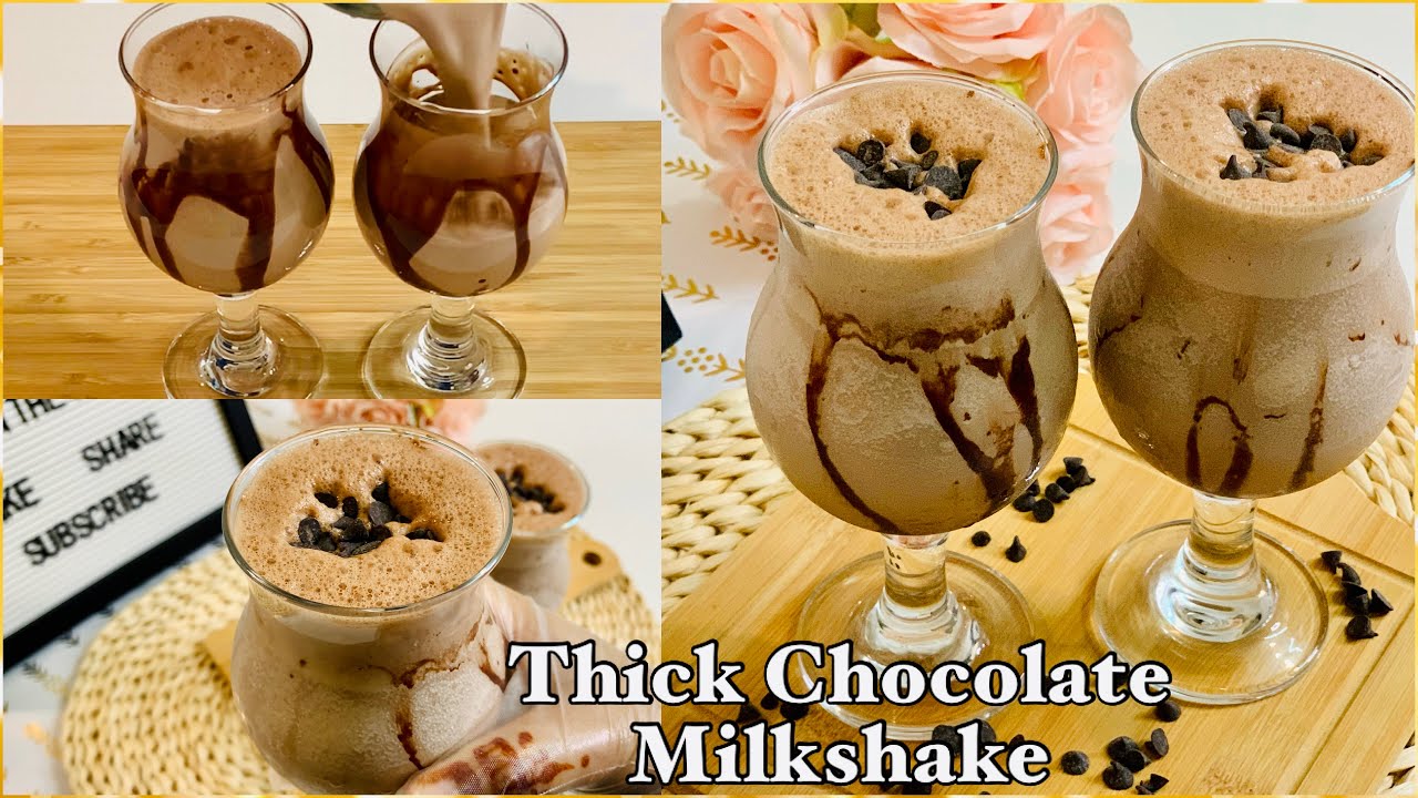 Thick Chocolate Milkshake | Chocolate Shake | Caf&eacute; Style Milkshake