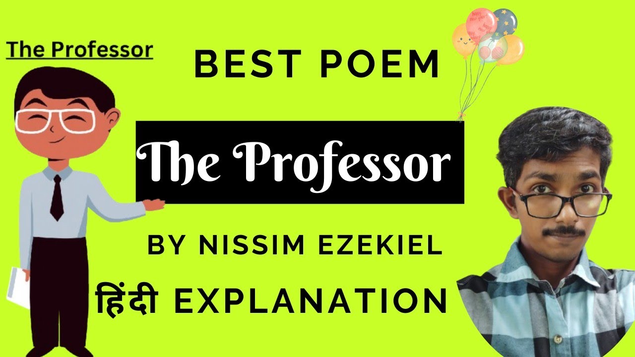 The professor poem by Nissim ezekiel हिंदी explaination Ugc net exam, M. A. B. A. exam Easy to study